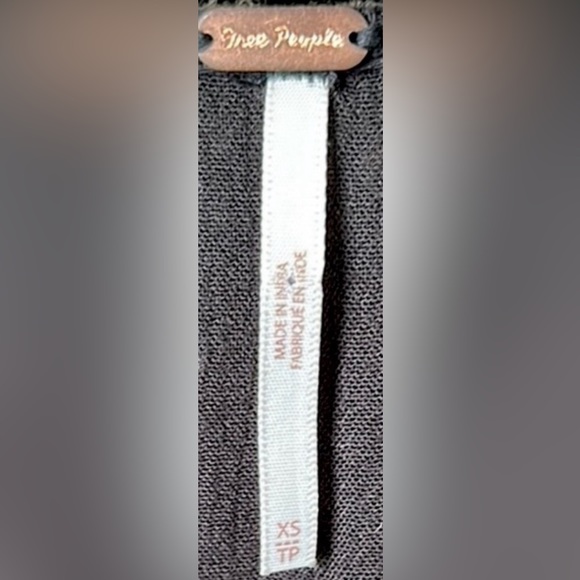 🛍️SALE🛍️ Free People Te Amo Black Embroidered Babydoll Mini Dress (NWOT) - Picture 5 of 5